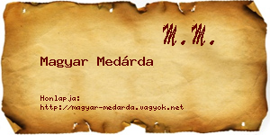 Magyar Medárda névjegykártya